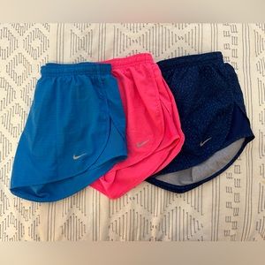 3 pairs of nike dri fit shorts